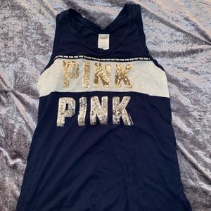 PINK bling tank - size small
